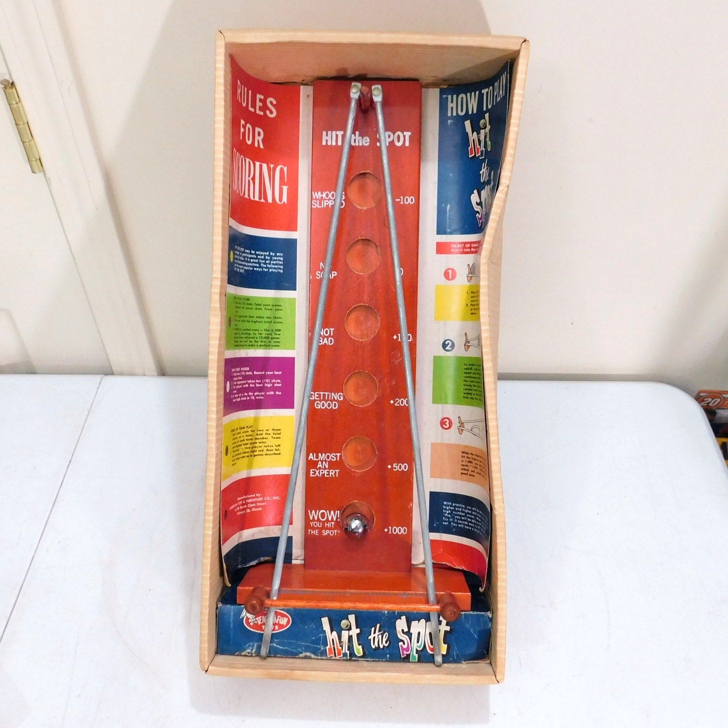 Vintage Hit The Spot Game Complete In Box With Ball 1954 ATF Toys