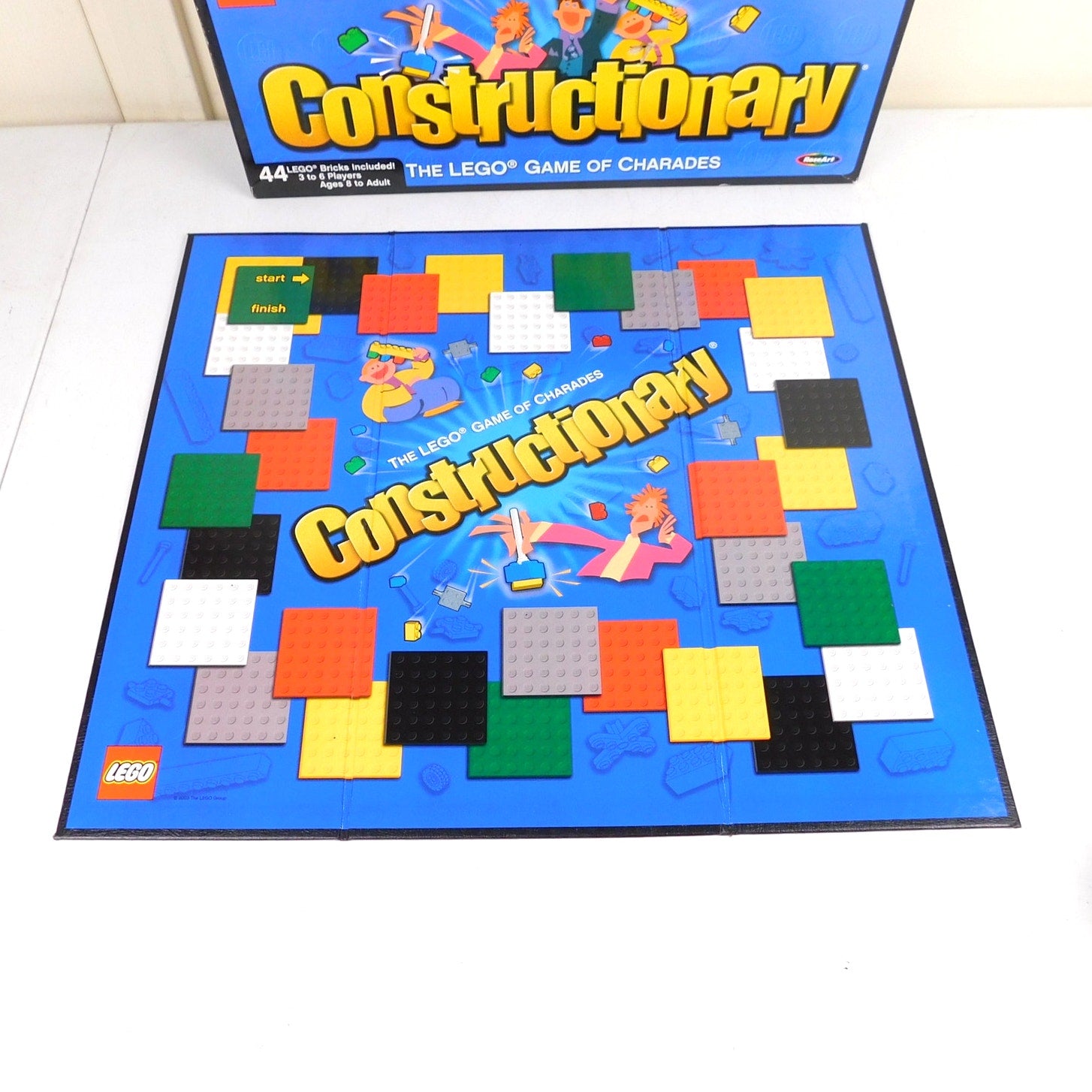Lego Constructionary Charades Board Game 2003 Complete In Box Roseart 08539