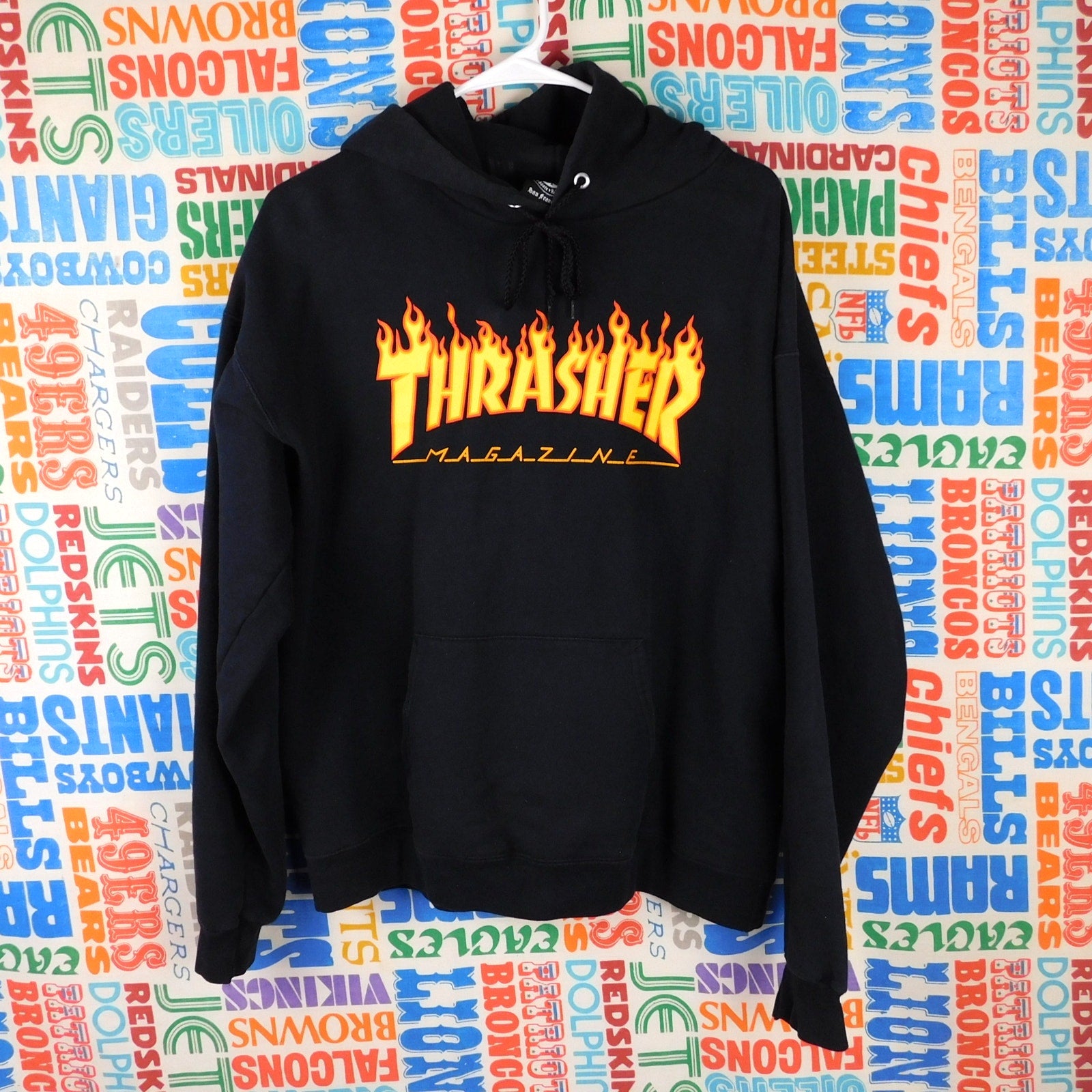 Thrasher Magazine Flame Logo Hoodie - Size M