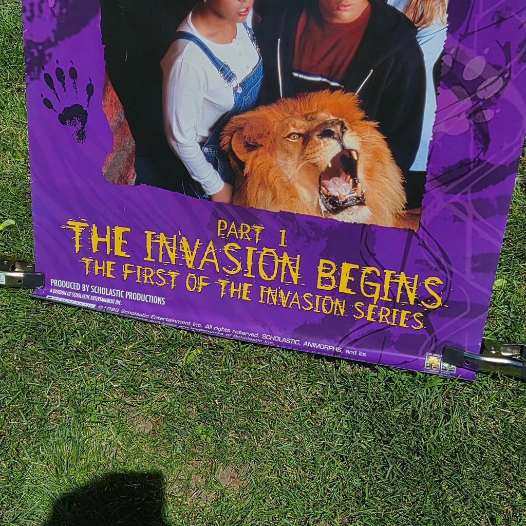 Vintage 1998 Animorphs Scholastic TV Series Store Display Poster 27x40