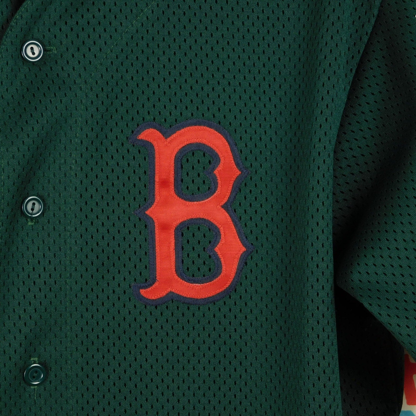 90s Boston Red Sox Forest Green Mesh Jersey - Size L