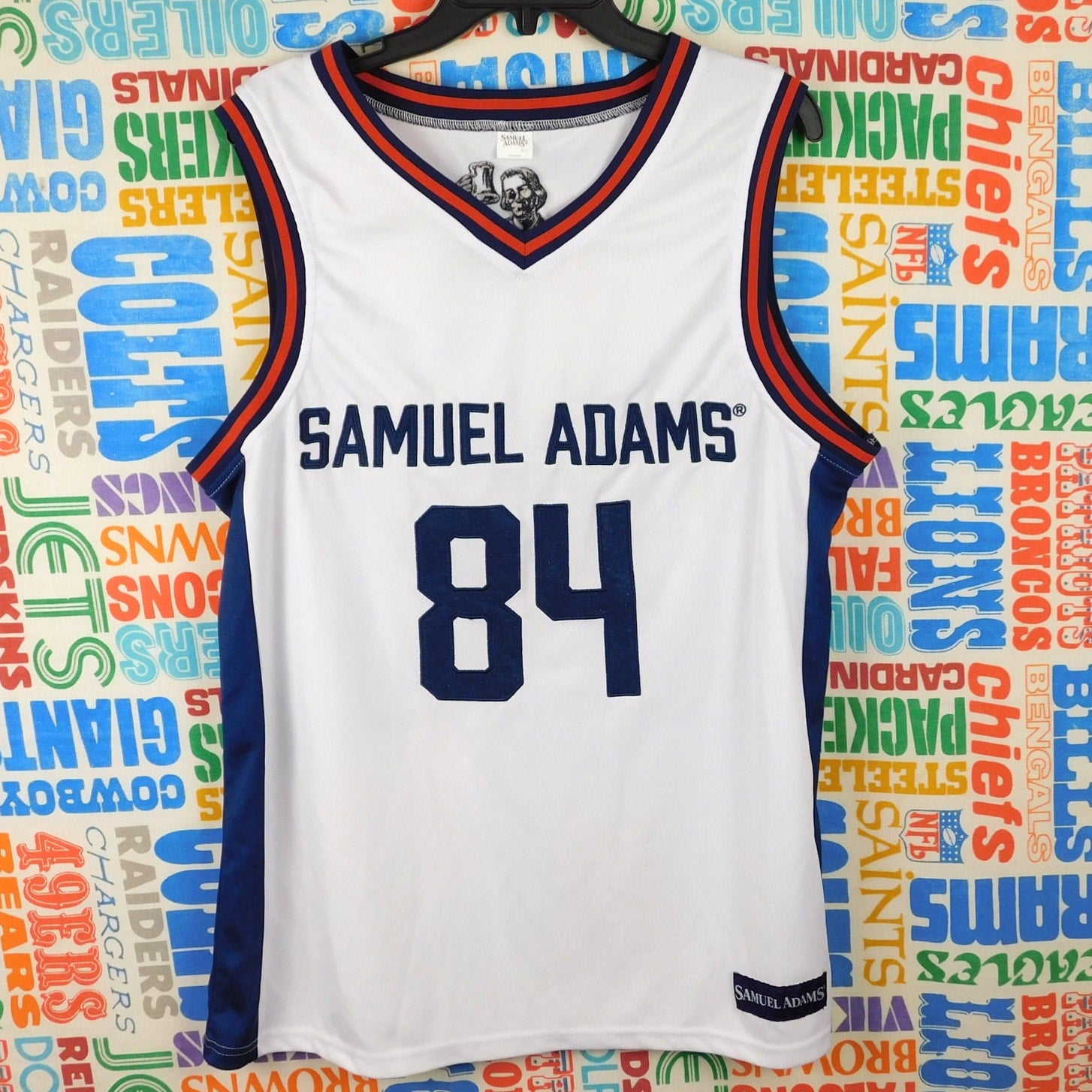 Samuel Adams Beer Stitched Basketball Jersey - Size L