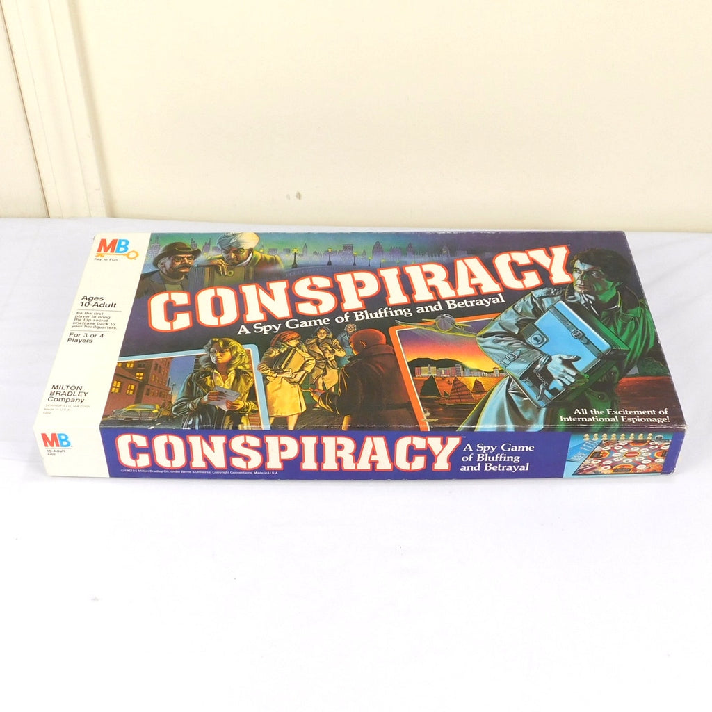 Vintage Milton Bradley Conspiracy Board Game Complete In Box 1982 Spy Mystery