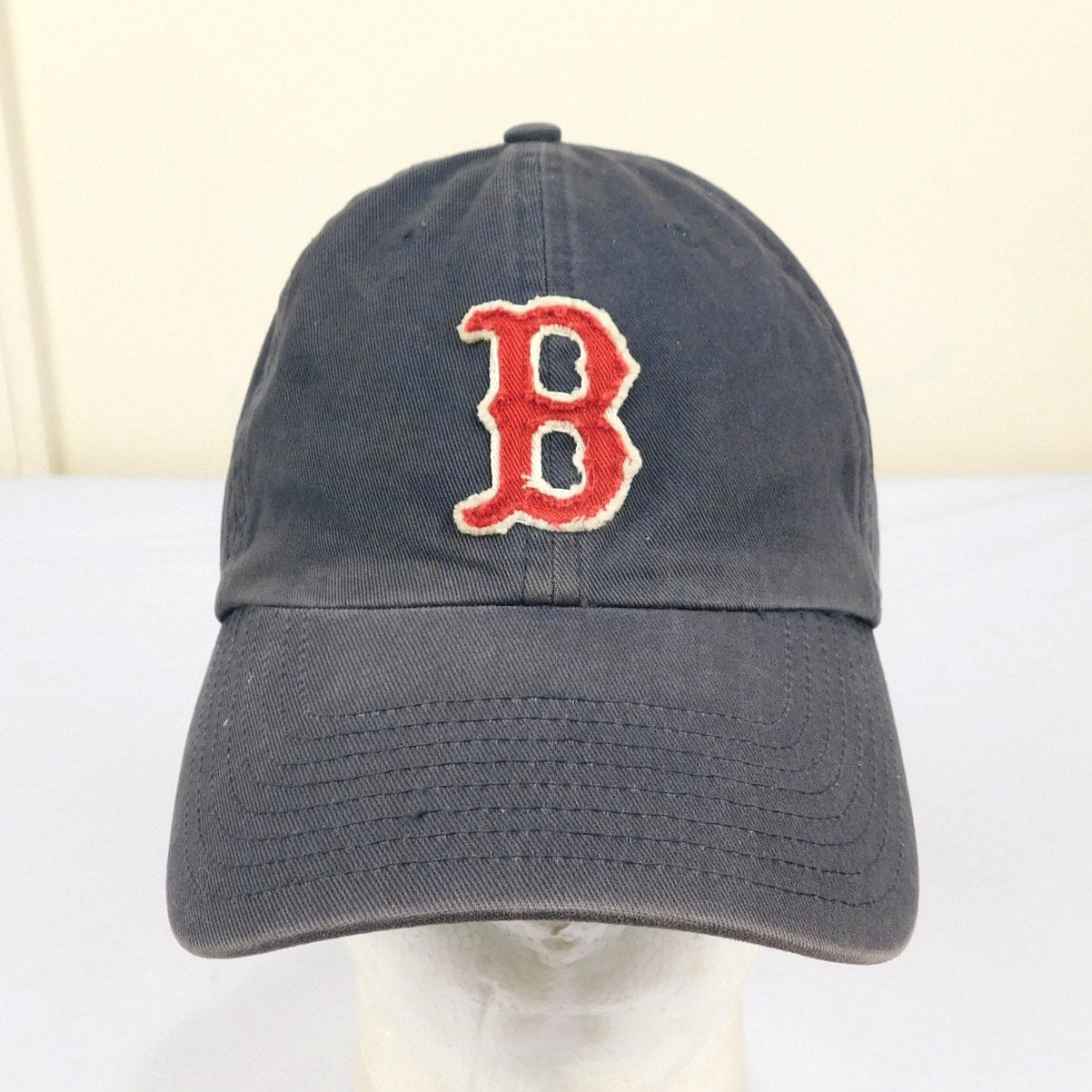 Boston Red Sox 47 Brand Twins Strapback Hat Distressed Felt B Logo Adjustable
