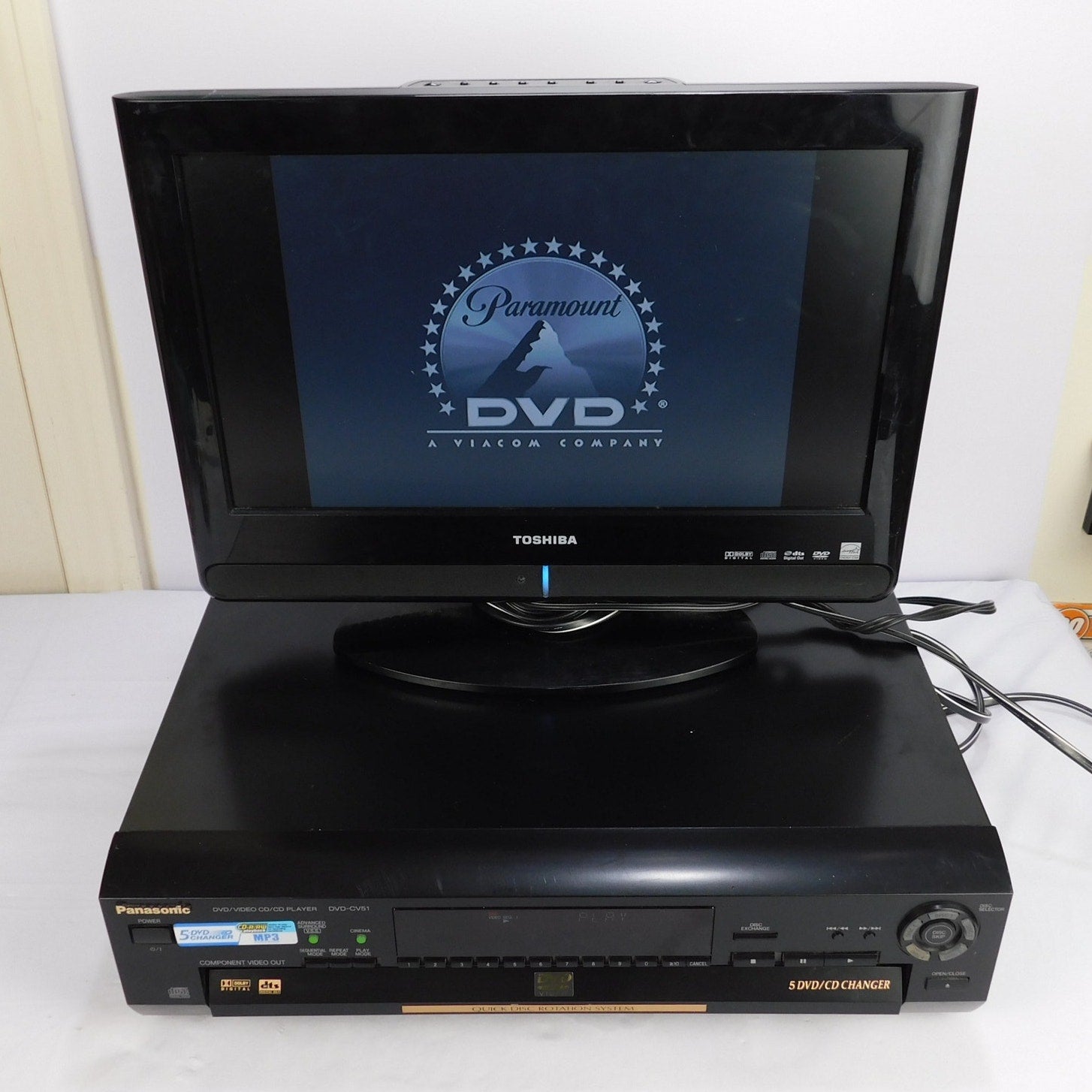 Panasonic DVD-CV51 5 Disc DVD CD Changer w/ Remote Dolby Digital DTS Tested 2001