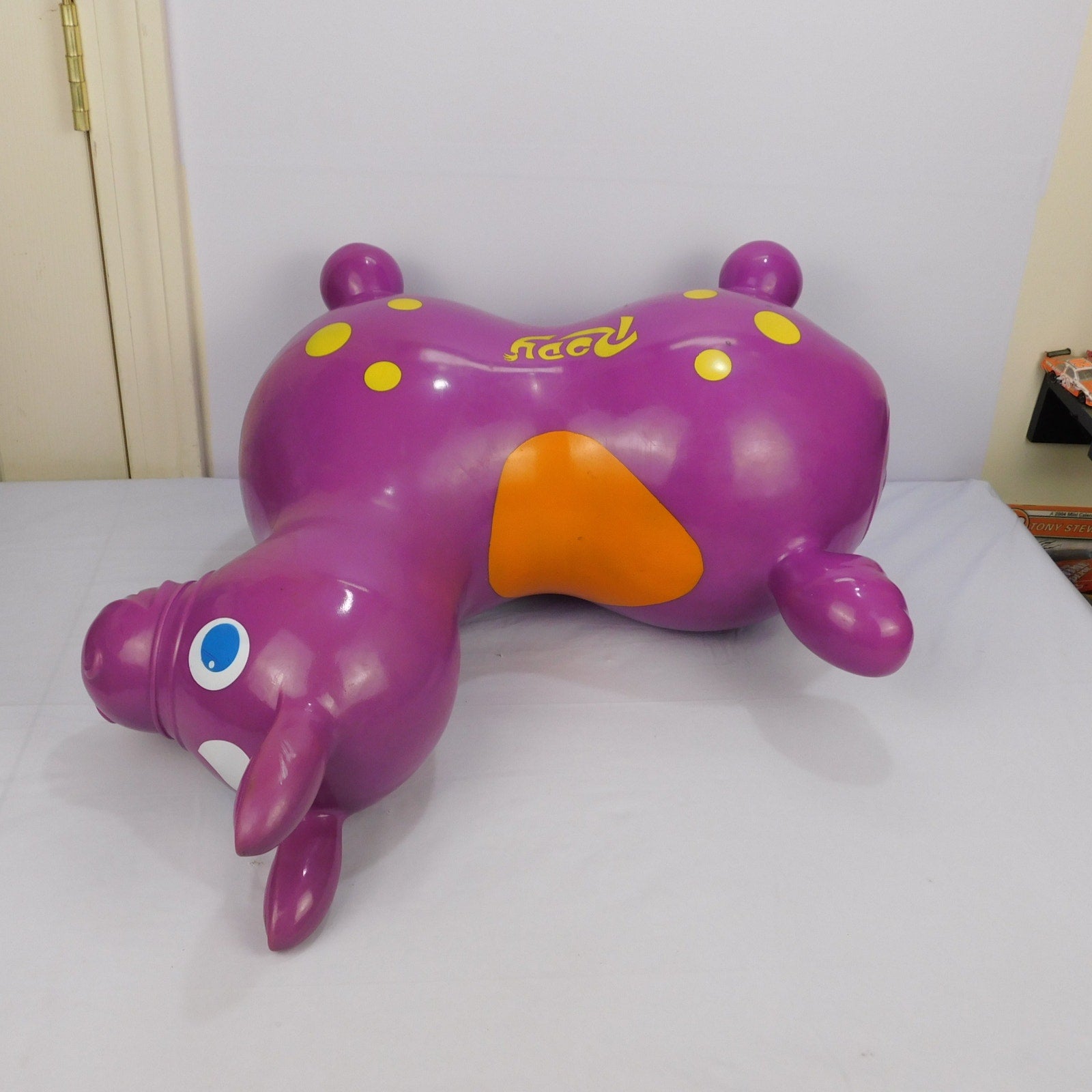 Vintage Rody Bounce Horse 1984 Ledraplastic Italy Purple Yellow Inflatable 20"