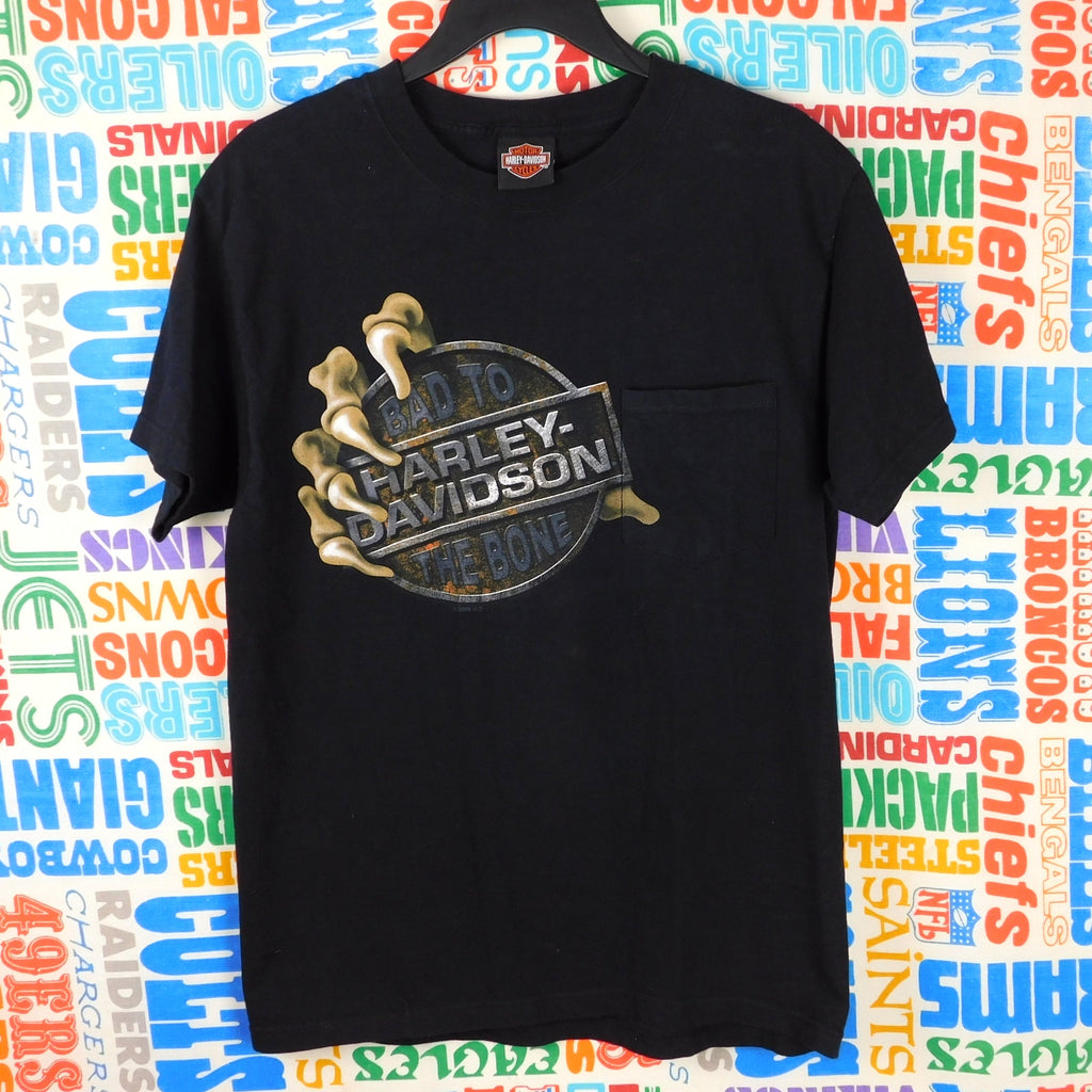 Harley Davidson Bad To The Bone Warr's London Pocket Tee - Size M