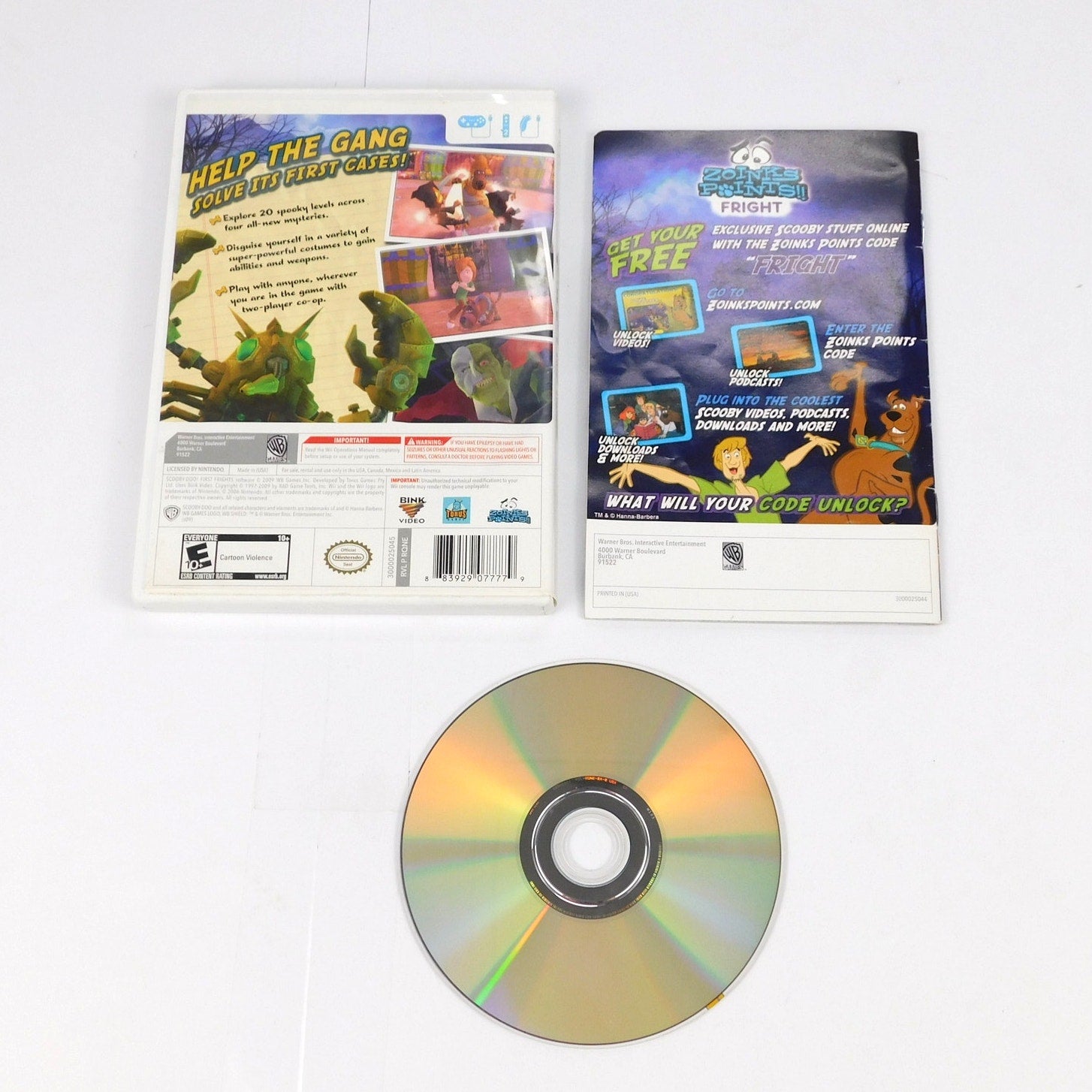 Scooby-Doo First Frights Nintendo Wii 2009 Complete CIB Manual Tested