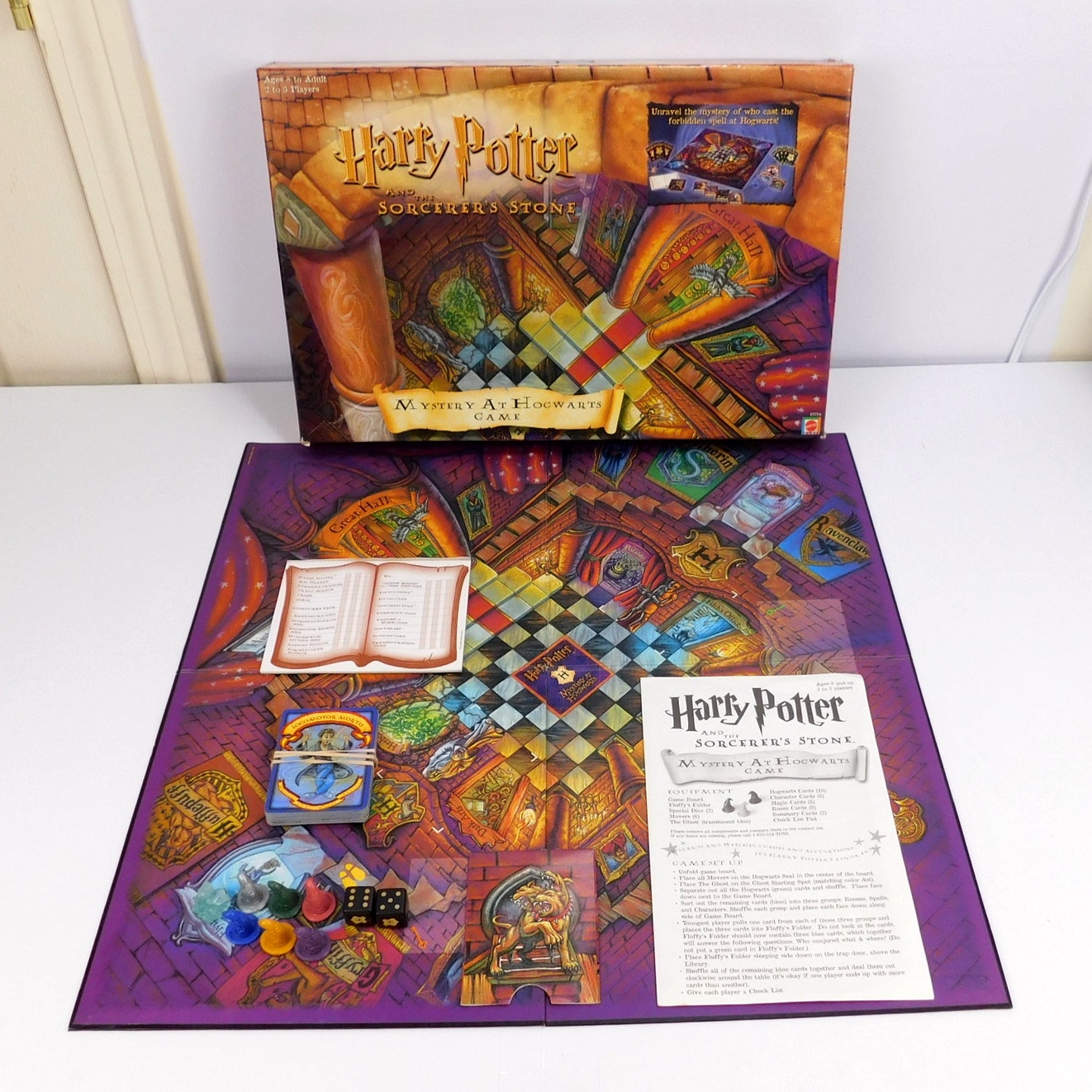 Harry Potter Sorcerer's Stone Mystery at Hogwarts Board Game Complete 2000