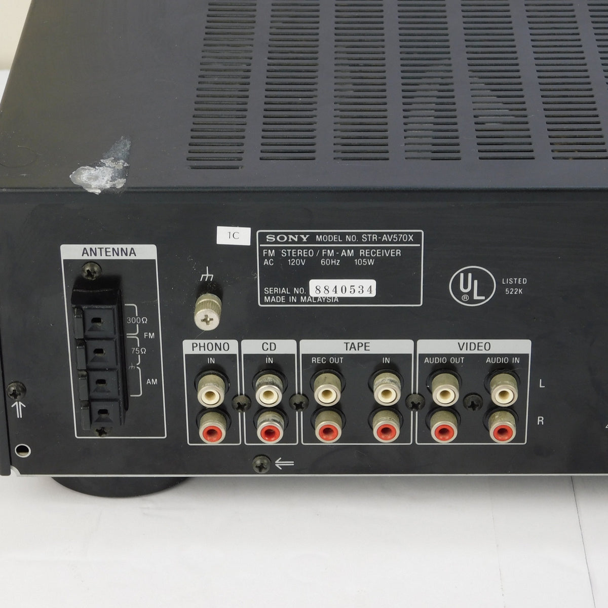 Sony STR-AV570X Stereo Receiver Amplifier AM FM Phono Vintage Tested Working