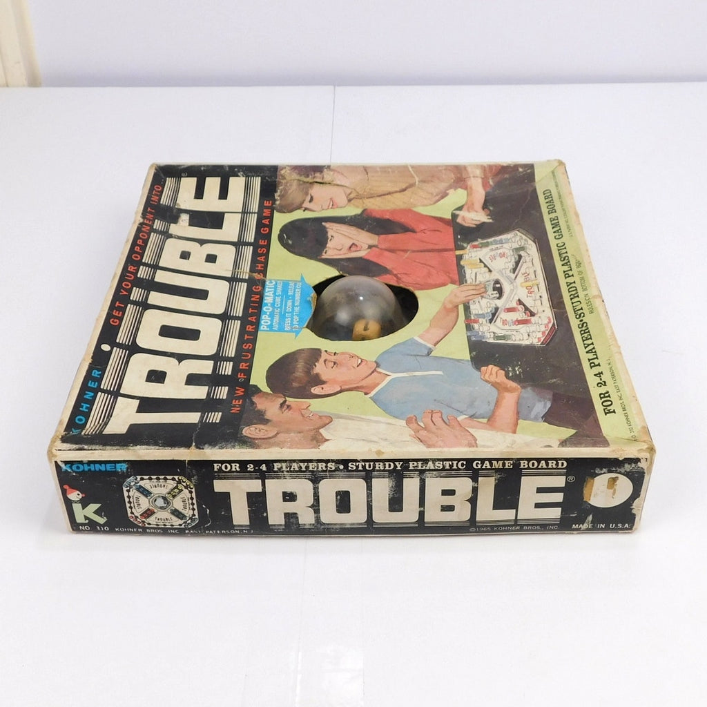 Vintage 1965 Kohner Trouble Pop-O-Matic Board Game Complete In Box No. 310