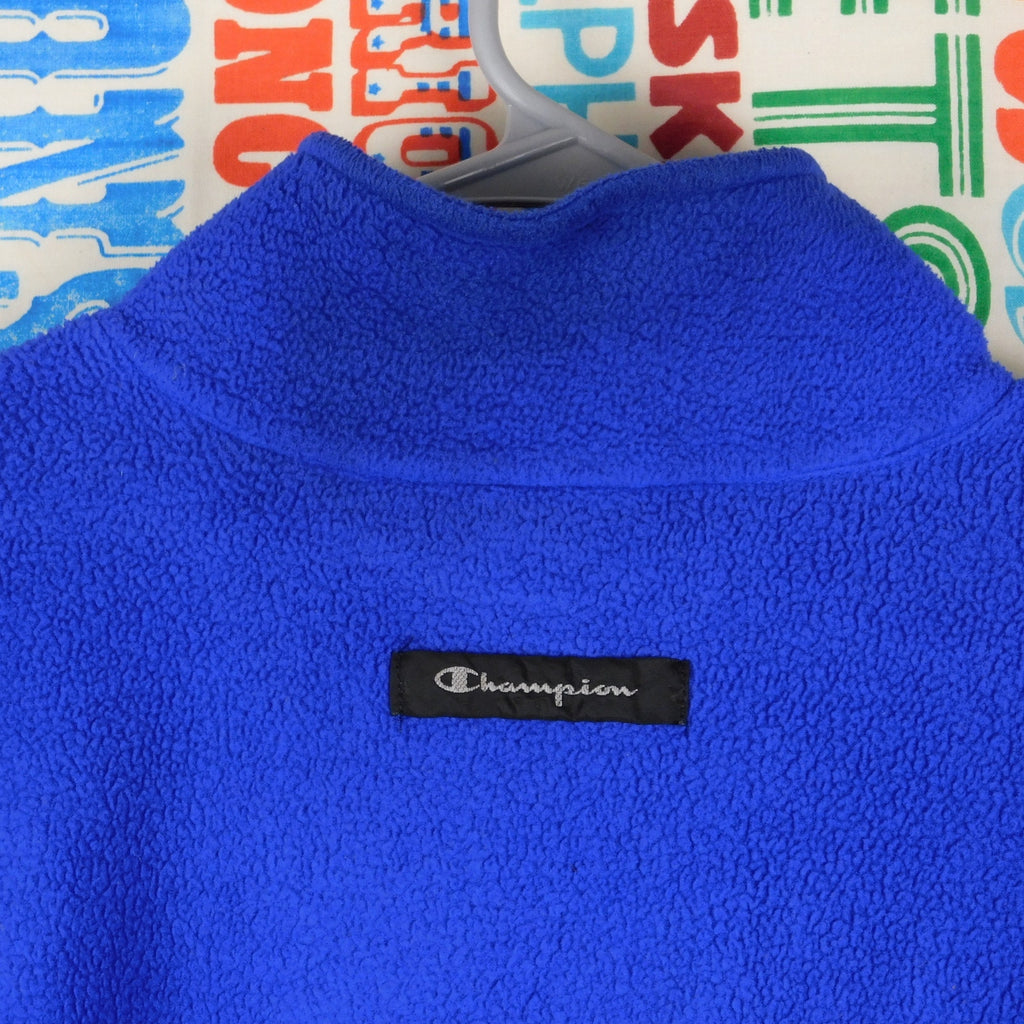 90s Champion Quarter Zip Fleece Pullover - Size XL