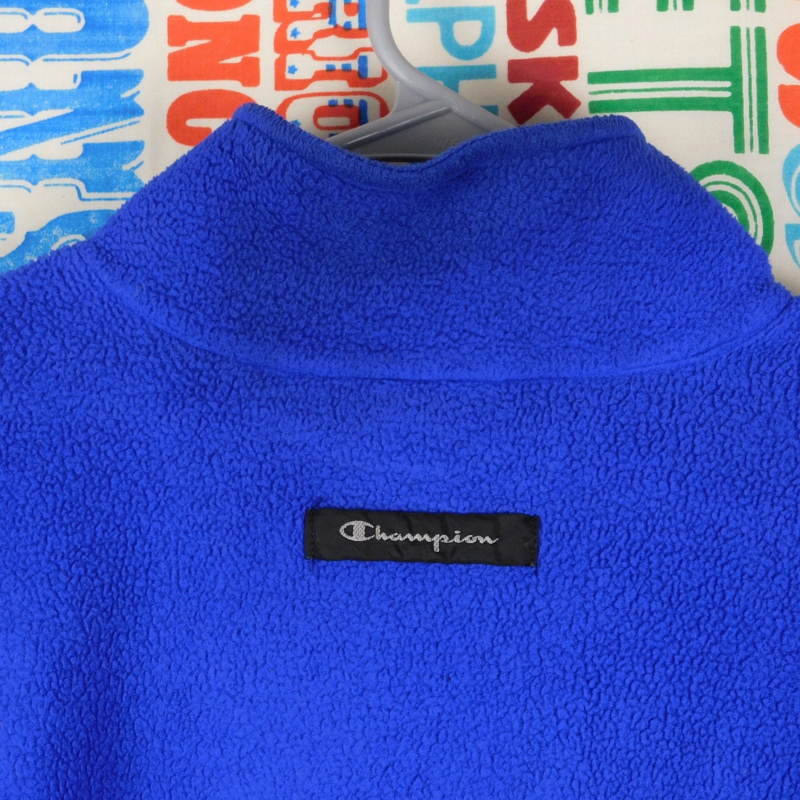 90s Champion Quarter Zip Fleece Pullover - Size XL
