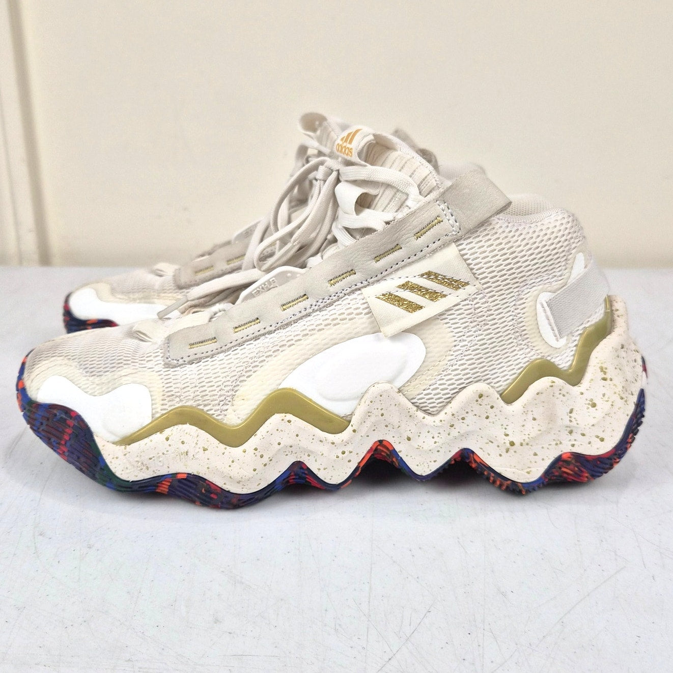 Adidas Exhibit B Mid Basketball Shoes Size Womens 8 Gold Metallic Candace Parker