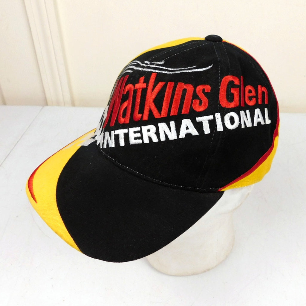 Vintage Watkins Glen Speedway Hat Adjustable American Needle NWOT Yellow Red