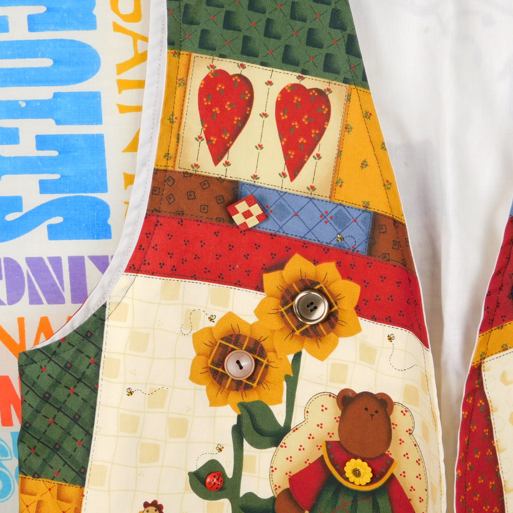 90s Country Bears At Heart Teacher Vest - Size XL (see measurements)
