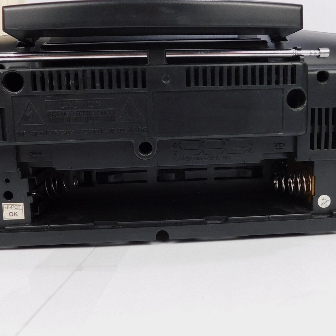 Philips Magnavox AZ1002 Portable Stereo Boombox CD Cassette Radio Tested Working