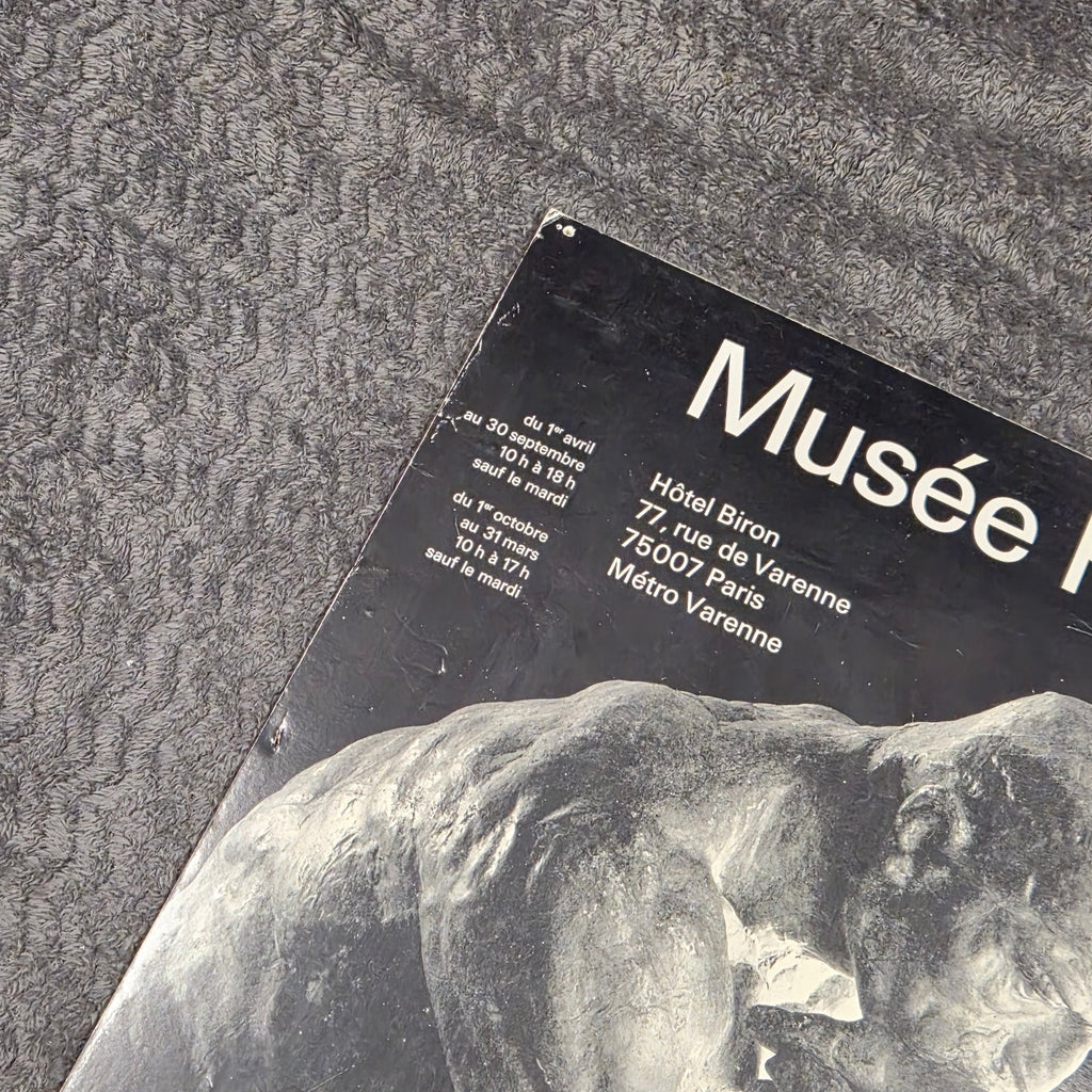 Vintage Musee Rodin Le Penseur The Thinker Paris Museum Rigid Foam Poster 16x24