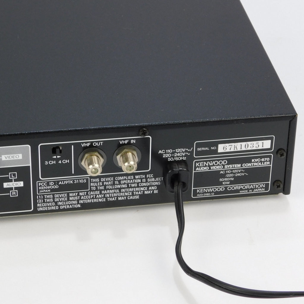 Kenwood KVC-670 Audio Video System Controller Vintage AV Switcher Tested Working