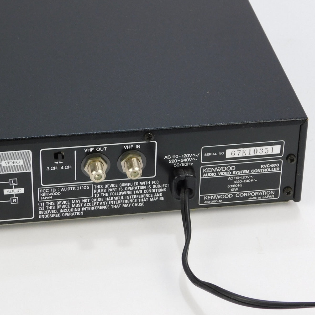 Kenwood KVC-670 Audio Video System Controller Vintage AV Switcher Tested Working