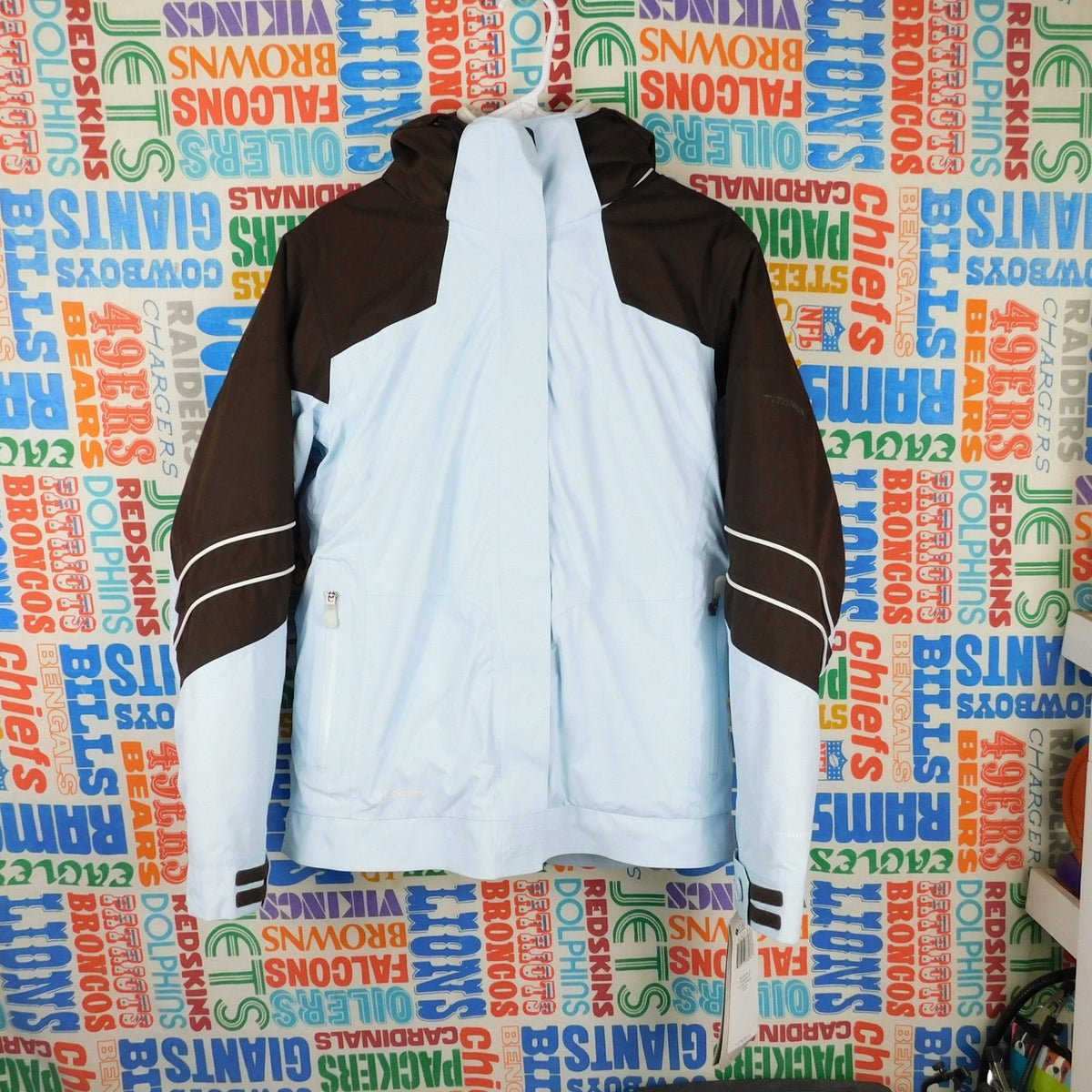 Columbia Titanium PJ Cutie Parka Womens Small Aquarius Blue Ski Jacket NWT