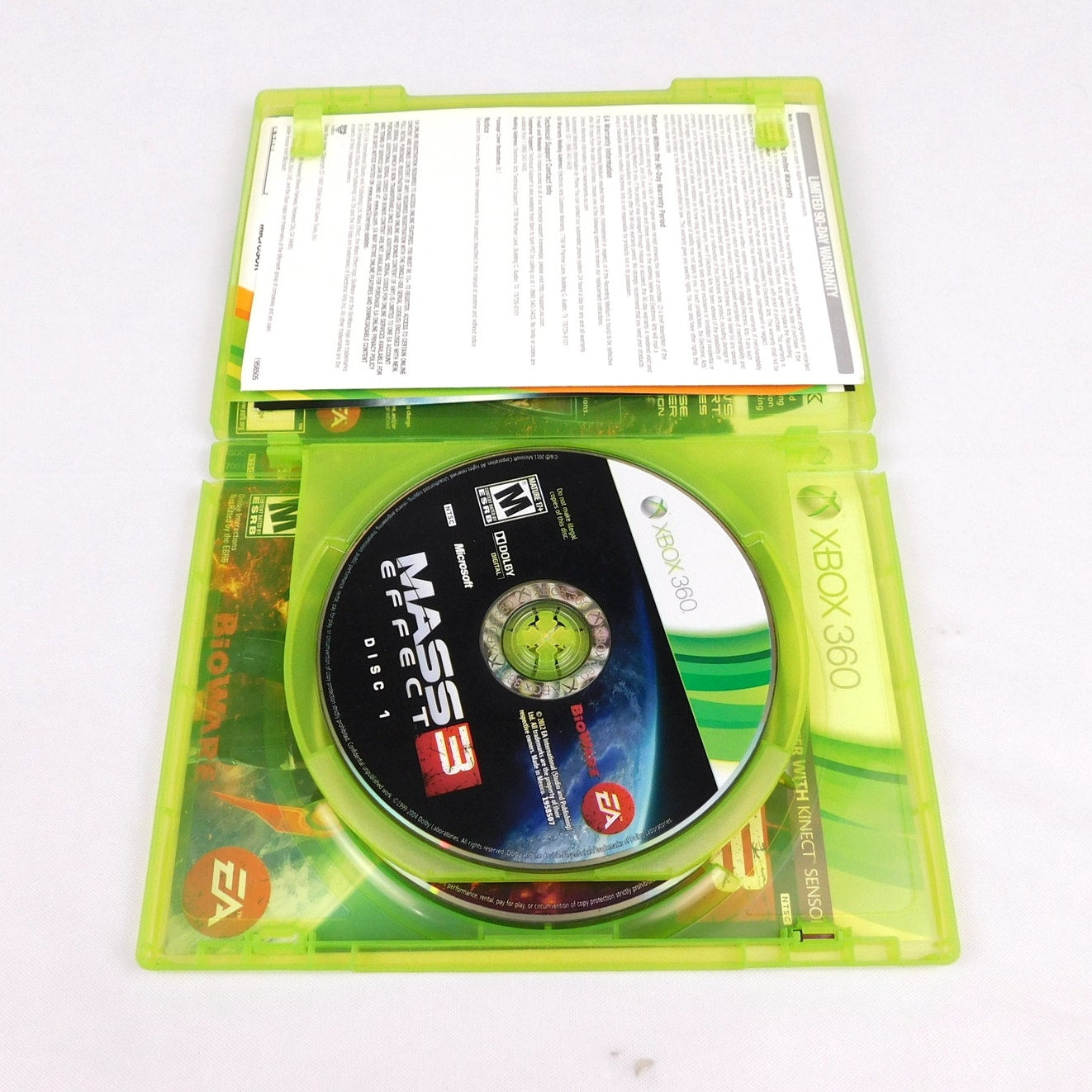 Mass Effect 3 Microsoft Xbox 360 Tested Working Complete CIB 2 Discs