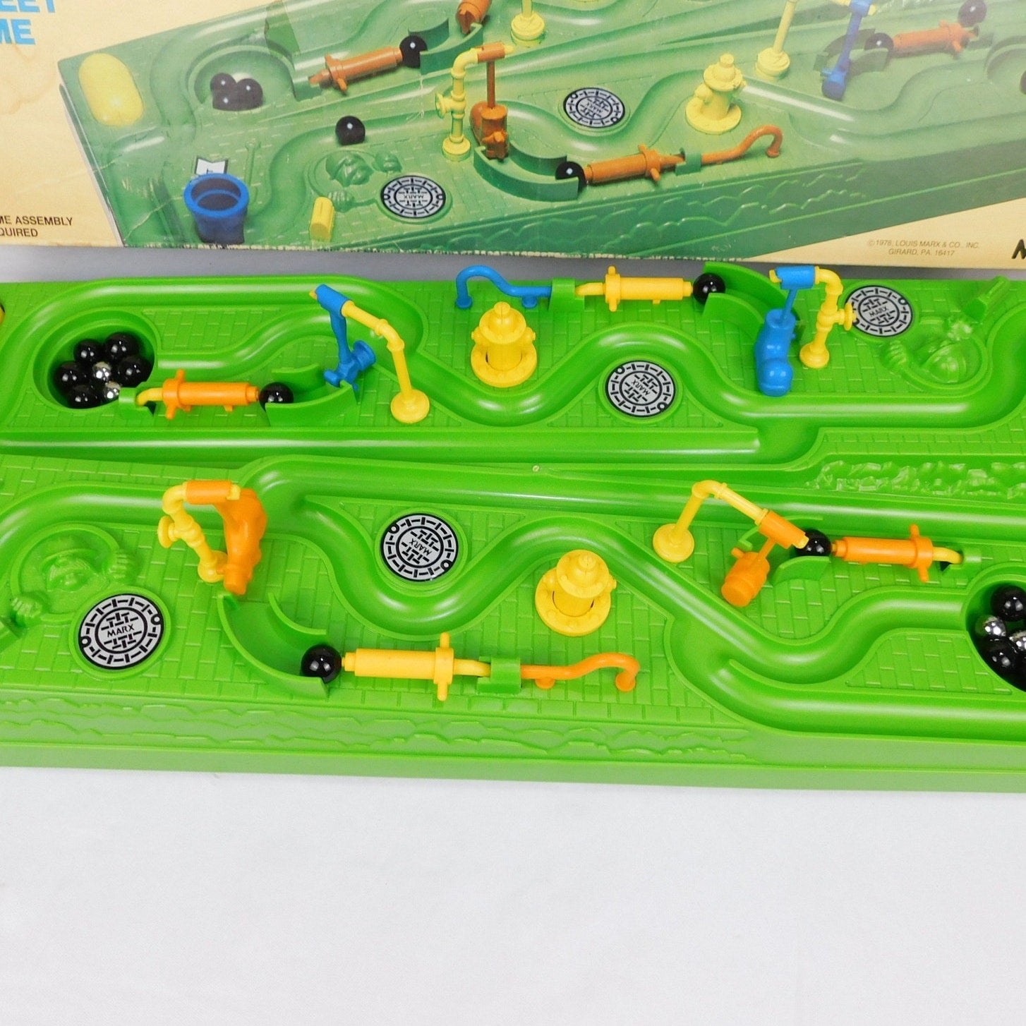 Vintage Knock It Off Marble Game 1978 Marx Toys Complete Except 1 Drain Pipe