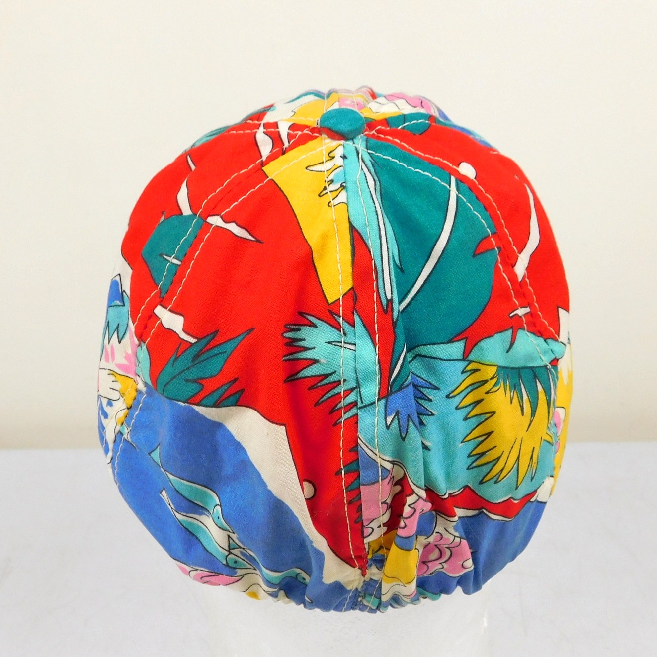 Retro Floral Patchwork Stretch Fit Hat - OSFA