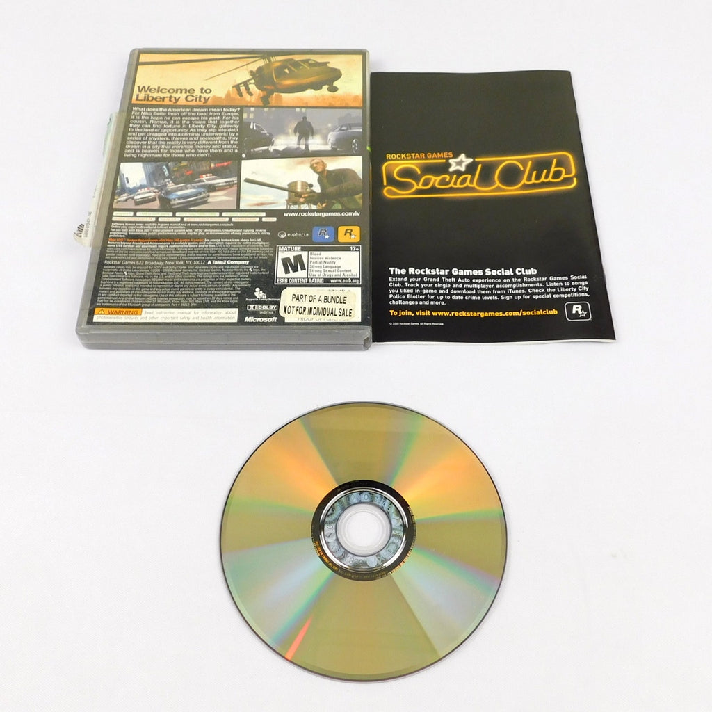 Grand Theft Auto IV Microsoft Xbox 360 Tested Working w/ Manual Missing Map
