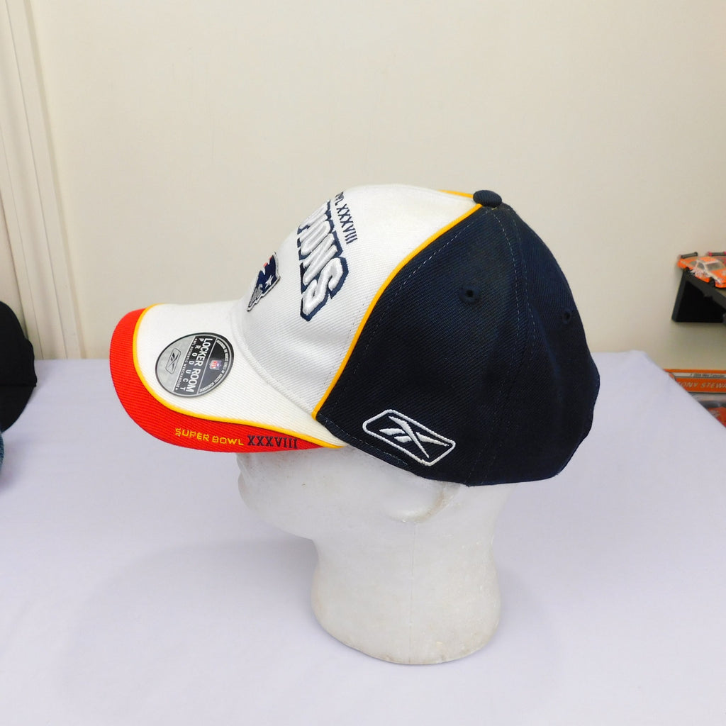 New England Patrios Super Bowl 38 Champs Locker Room Hat - Adjustable