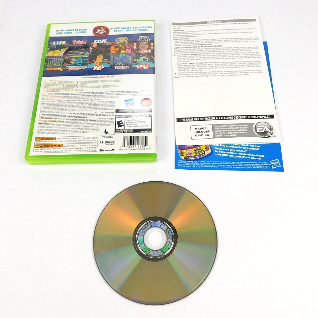 Hasbro Family Game Night Fun Pack Microsoft Xbox 360 2011 Tested EA Games CIB
