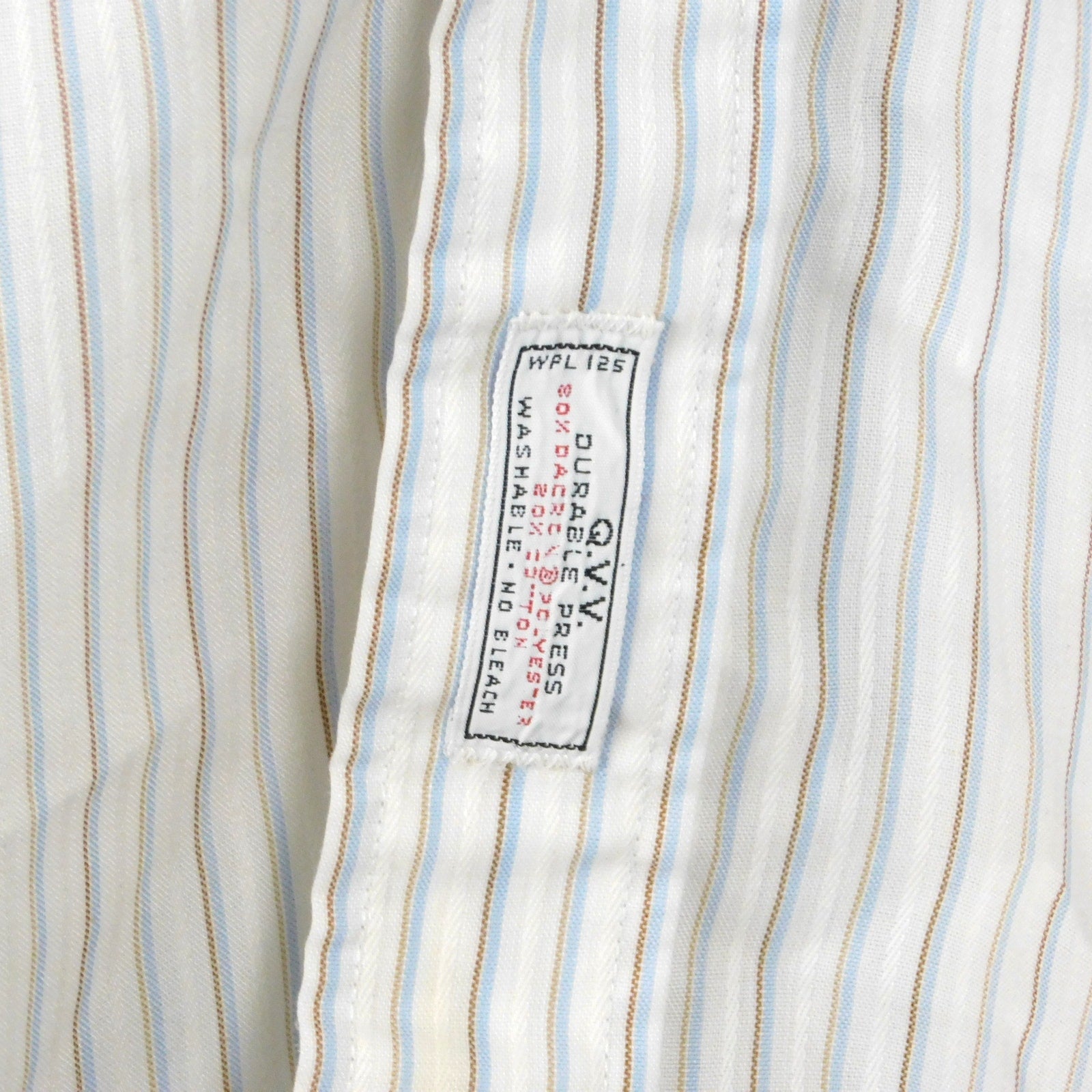 Vintage Christian Dior Shirt Mens L 15.5 Striped Short Sleeve Button Up 70s 80s