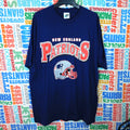 90s Dynasty New England Patriots Helmet Graphic T Shirt - Size 2XL