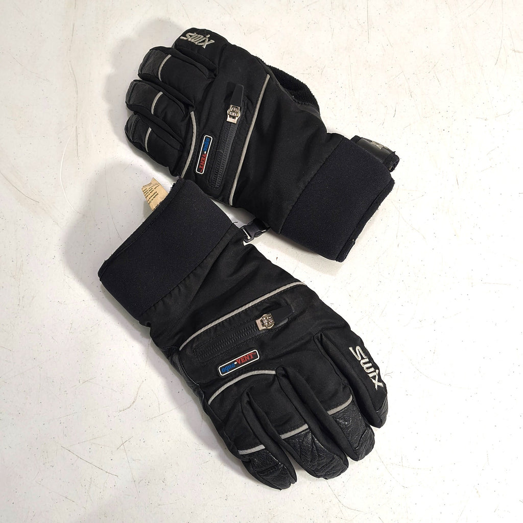 Swix Ski Gloves Black Aqua Vent Water Resistant - Adult Size M