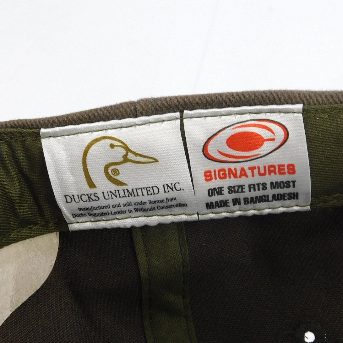 Ducks Unlimited Vintage Duck Hunting Hat Cap Brown Strapback NWT