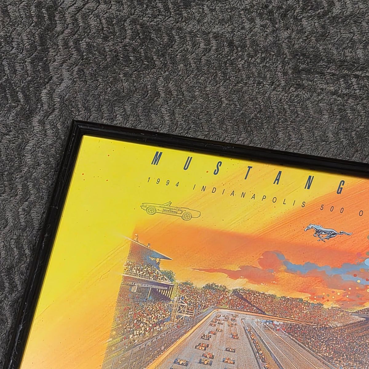 1994 Ford Mustang Cobra Indianapolis 500 Pace Car Promo Poster Framed 23x18
