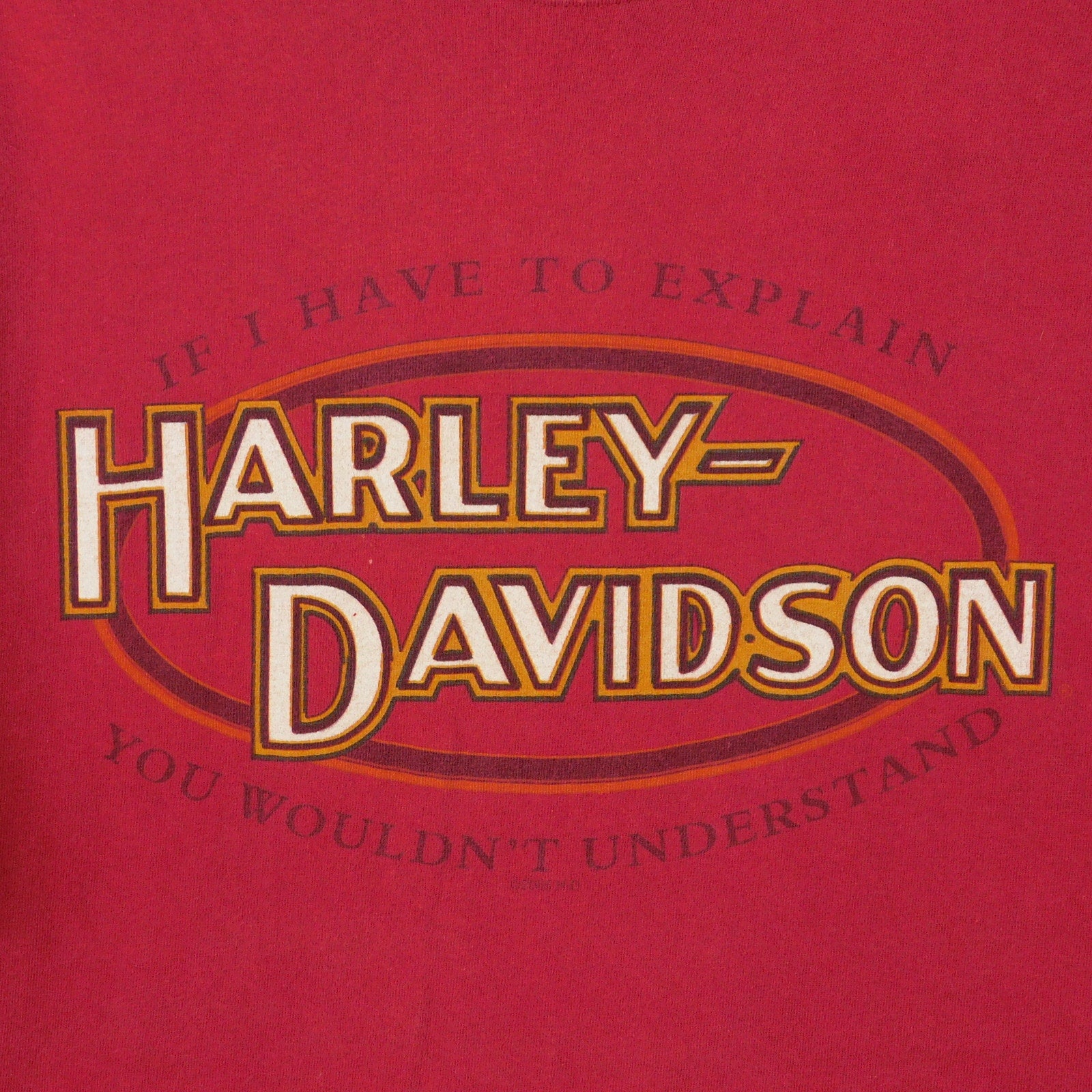 Y2K Harley Davidson Boston Boat Graphic T Shirt - Size L