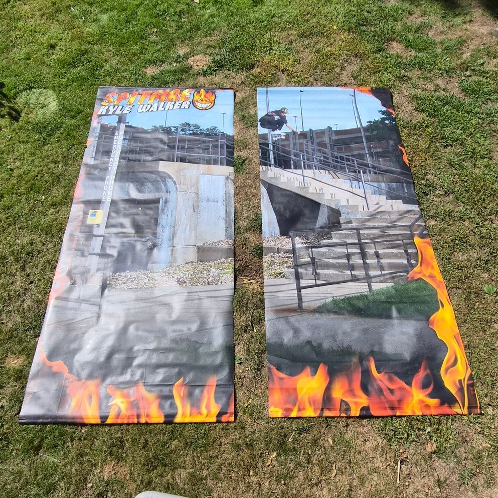 Spitfire Kyle Walker Zumiez Display Banner Set 44x102 Skateboarding Store Promo