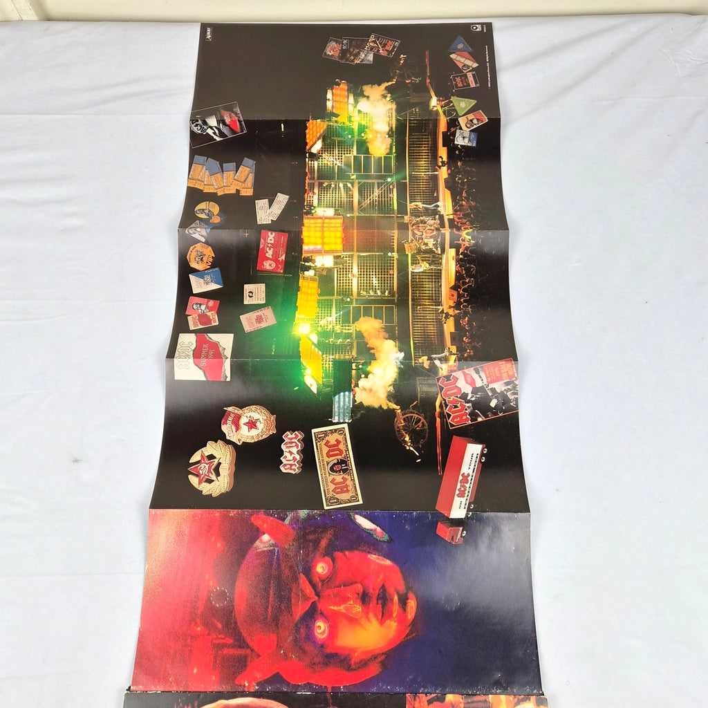 AC DC Live 2 Disc CD Set Long Box Tested w/ Poster 1992 Atco 7 92212-2