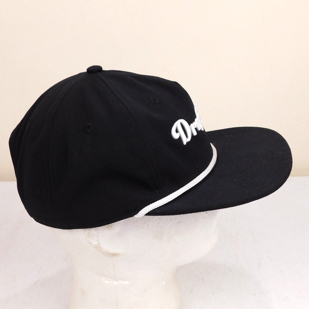 Draftkings Rope Brim Snapback Hat Adjustable Embroidered Golf Black White