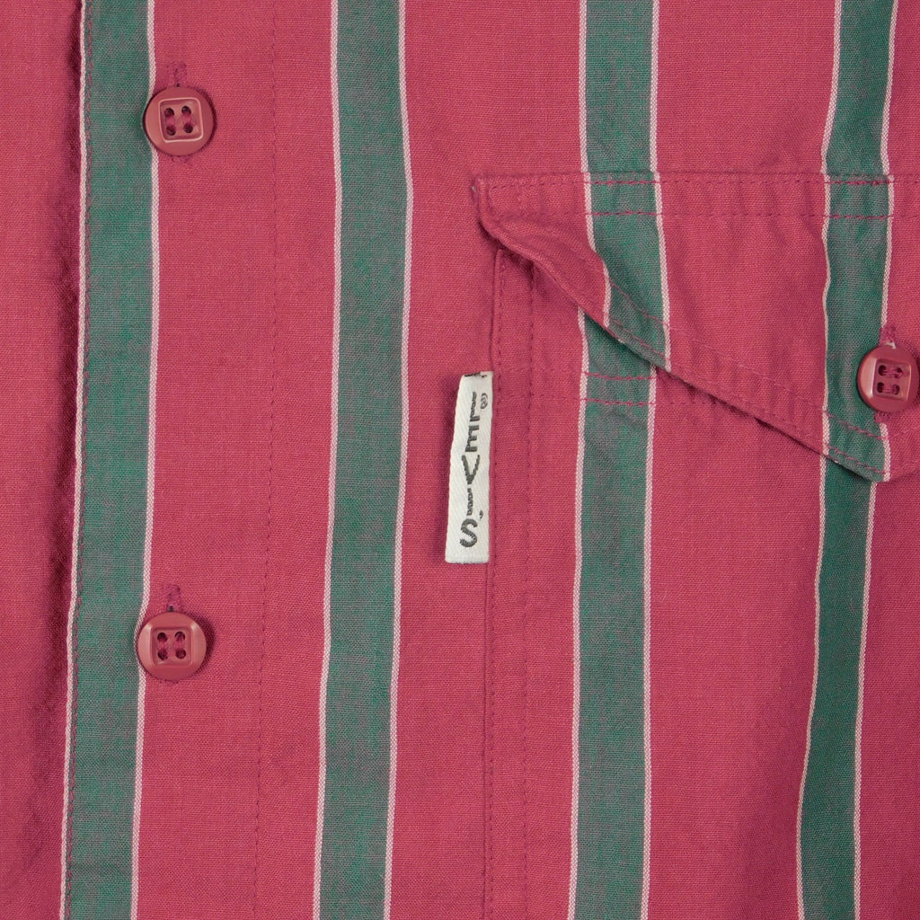 90s Levi's Silver Label Western Striped Button Up Shirt - Size S