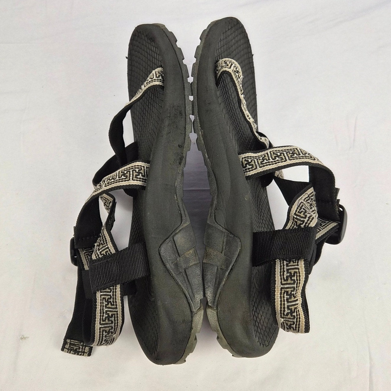 Vintage 1990s Teva Hiking River Sandals Size Men's 10 F10003C Greek Key Straps