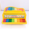Vintage Fisher Price Grand Piano 1986 Yellow Rainbow Keys 2201 Tested