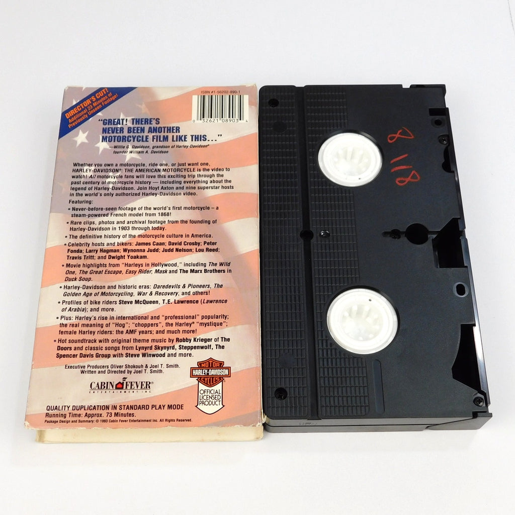 Harley Davidson The American Motorcycle VHS Tested 1993 Cabin Fever James Caan