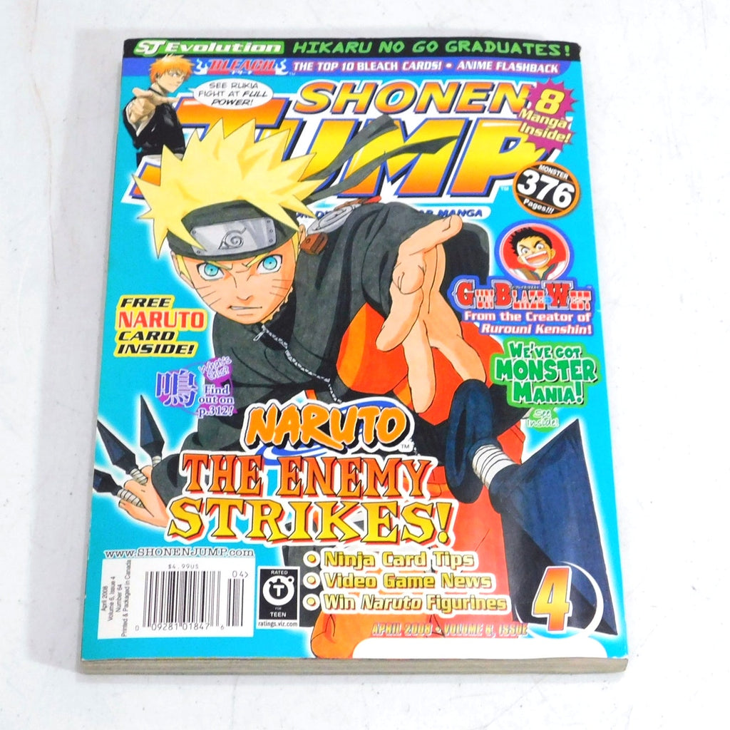 Shonen Jump Volume 6 Issue 4 April 2008 Naruto Cover Manga Comics Anime
