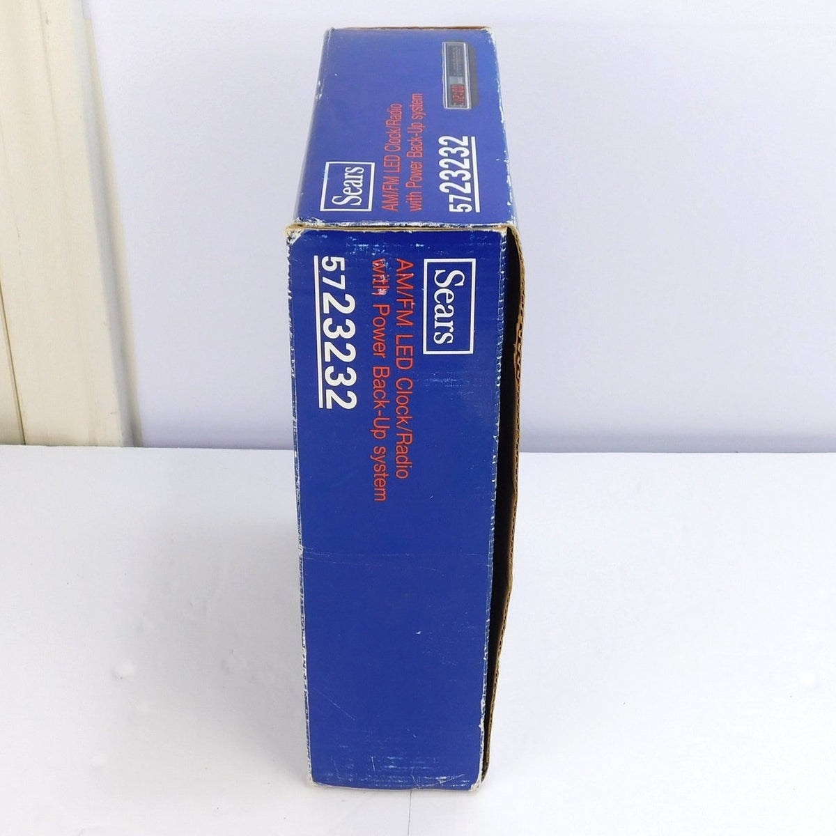 Vintage Sears 572.3232 AM FM LED Alarm Clock Radio Woodgrain Box Manual Tested