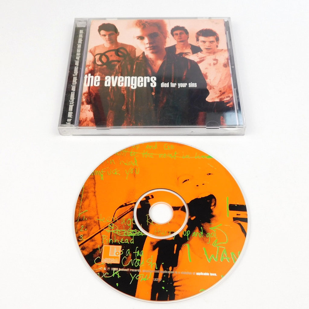 The Avengers Died for Your Sins CD 1999 Tested Lookout Records LK217CD OOP Punk