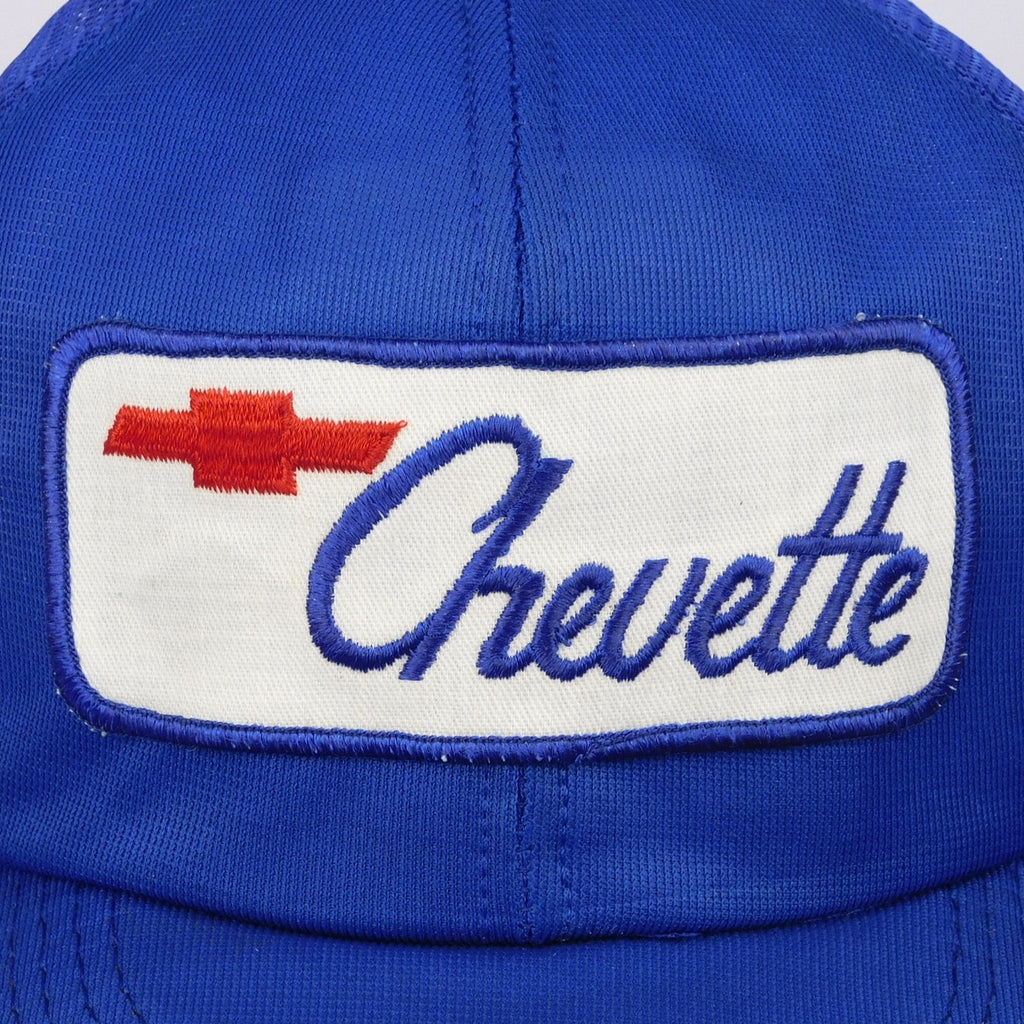 Vintage Chevette Trucker Hat Snapback Blue Chevrolet USA Made Restored 80s