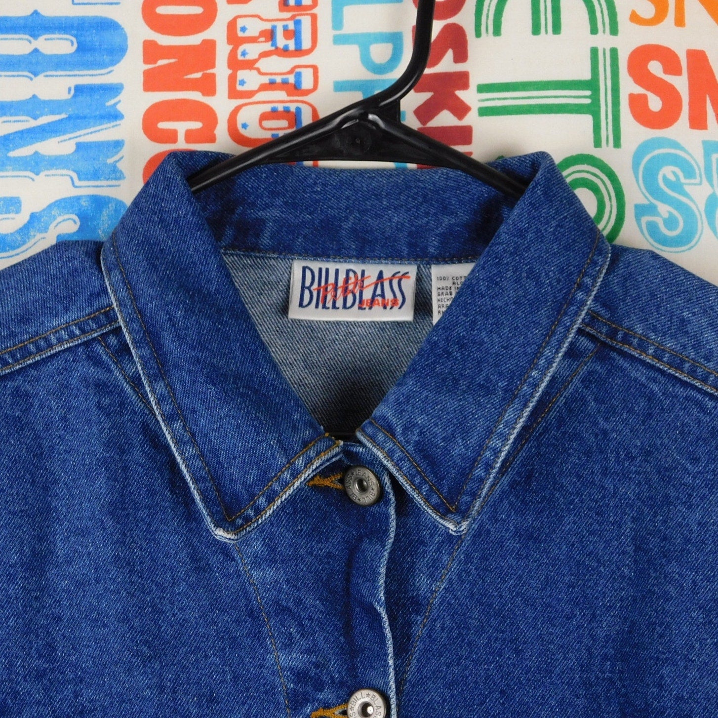 90s Bill Blass Jeans Denim Jacket - Size Petite L