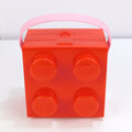 LEGO Room Copenhagen 4024 Red Brick Lunch Box Pink Handle Storage Container